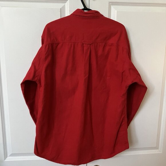 Woolrich Sportsman Chamois Mens L Red Button Up Shirt Outdoor Cotton Flannel - Picture 5 of 7